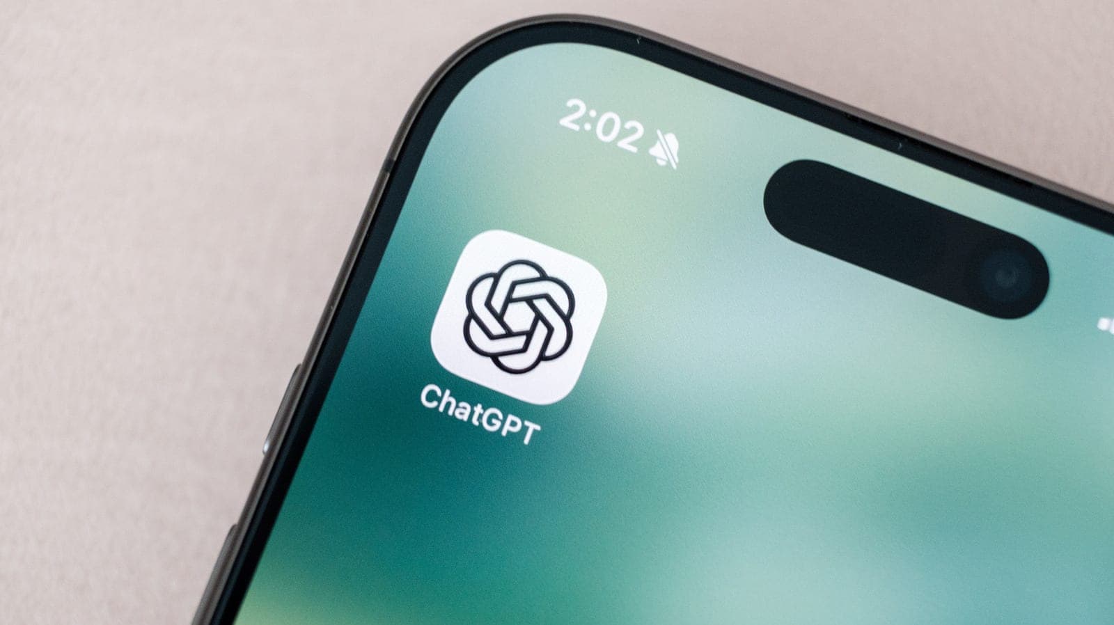 The ChatGPT app icon on the home screen of a smartphone