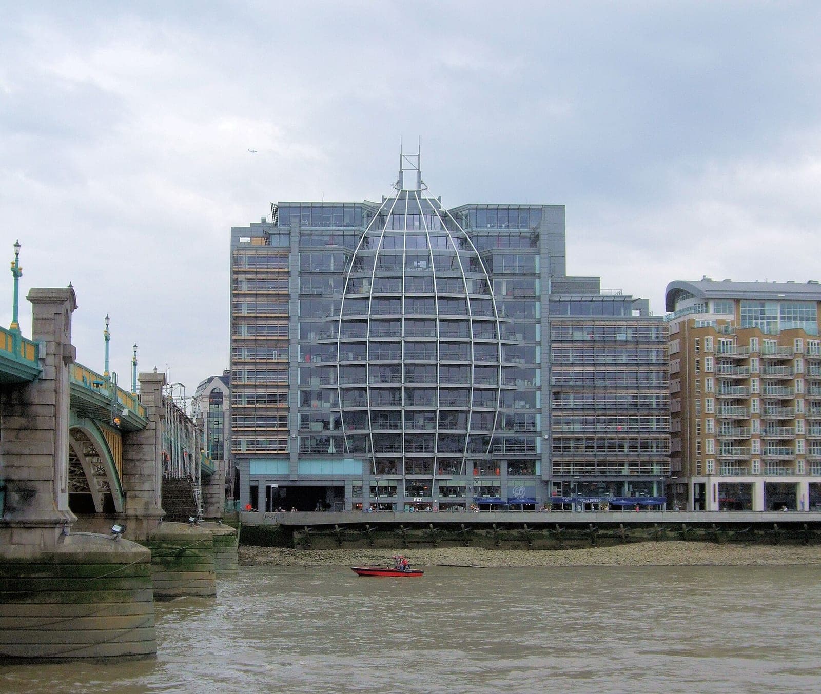 Riverside House on the south bank of the Thames in London, the building that houses Ofcom's offices, seen from the river next to Southwark Bridge
